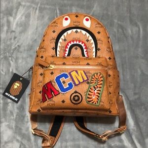 MCM X Bape Collab Backpack